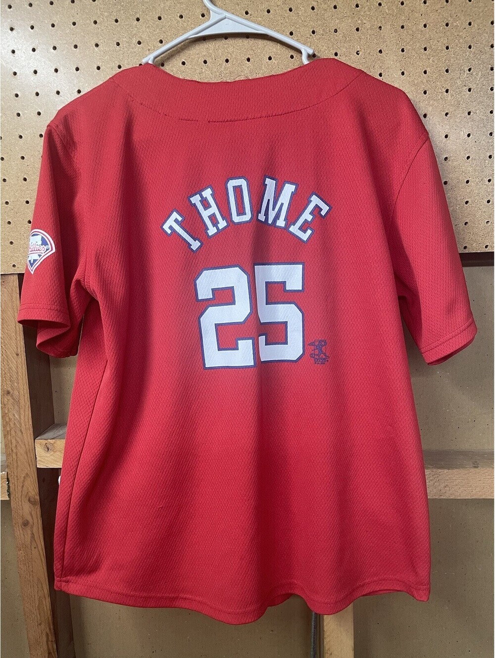 Jim Thome #25 Philadelphia Phillies MLB Red Youth Jersey Size XL 16-18